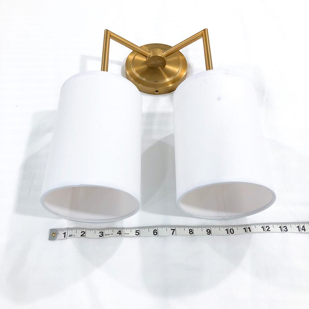 JVI Designs Elliot 2 Light Satin Brass Wall Sconce - Picture 4 of 5